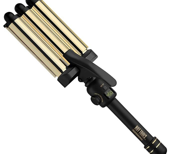 Hot Tools Pro Artist 24k Gold Digital 3 Barrel Hair Waver